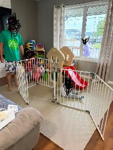 Baby fence-gate $70 - 29Hx146L inch  (306)880-1883 - Photo 2