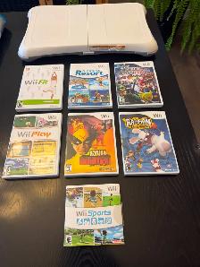 Nintendo Wii Bundle - Console, Balance Board, Dance Mat, 8 Games - Photo 5