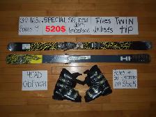 Ensembles kits ski alpin TWIN TIP 150 157 163 170 171 180 cm - Photo 9