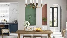 5-Piece Retro Farmhouse Style Dining Table Set(Natural Wood Wash