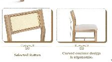 5-Piece Retro Farmhouse Style Dining Table Set(Natural Wood Wash - Photo 4