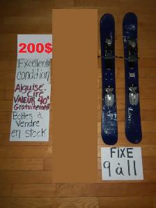 Plusieurs mini ski snowblades avec fixes de ski alpin - Photo 4
