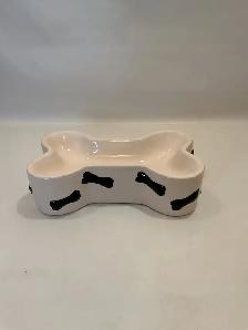 Bone Shaped Ceramic Pet Bowl - Photo 2