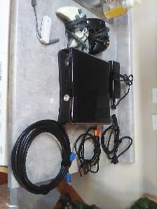 XBOX 360 Slim 228GB Complete 2 Controllers Barely Used w/ Extras