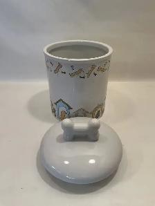 Ceramic Dog Treat Jar with Bone Handle - Photo 3