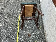 Vintage Green Vinyl Vnity Stool ! - Photo 6