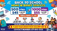 Back to School Home Internet | Unlimited Fibre | $45 & $55