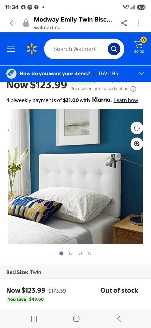 White twin headboard brand new
