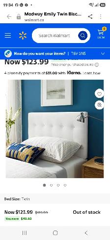White twin headboard brand new