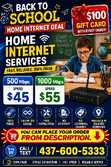 Fiber Home Internet | Unlimited 'Back to School'