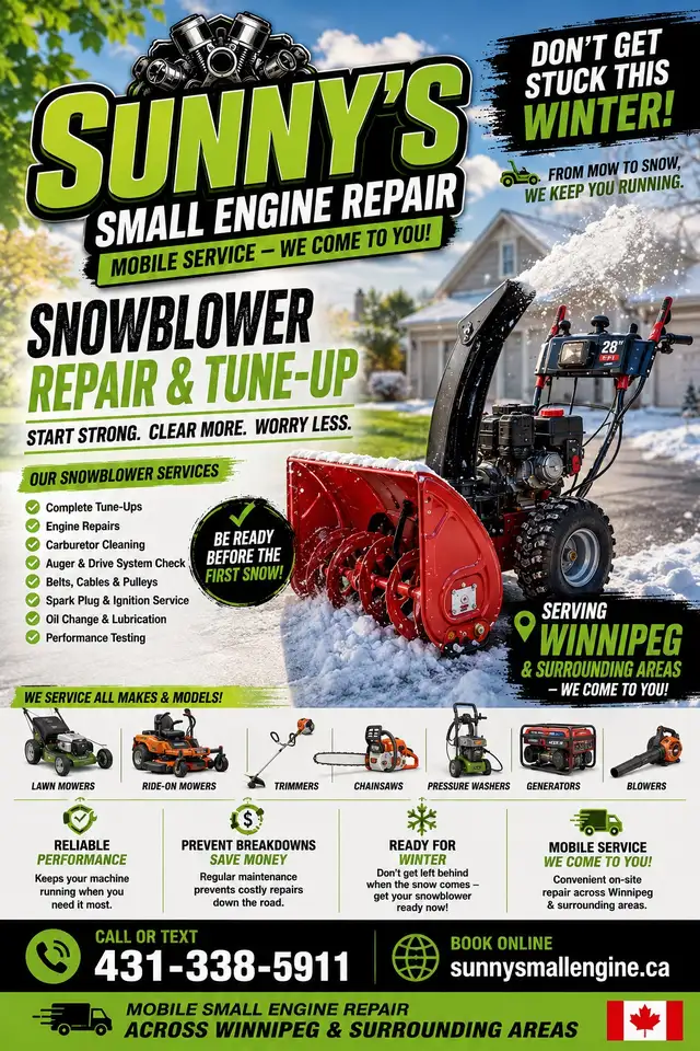 Mobile Snowblower Tune-ups