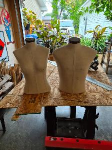 Male and female busts