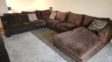 Large Brown Sectional - Moving Sale - Photo 2