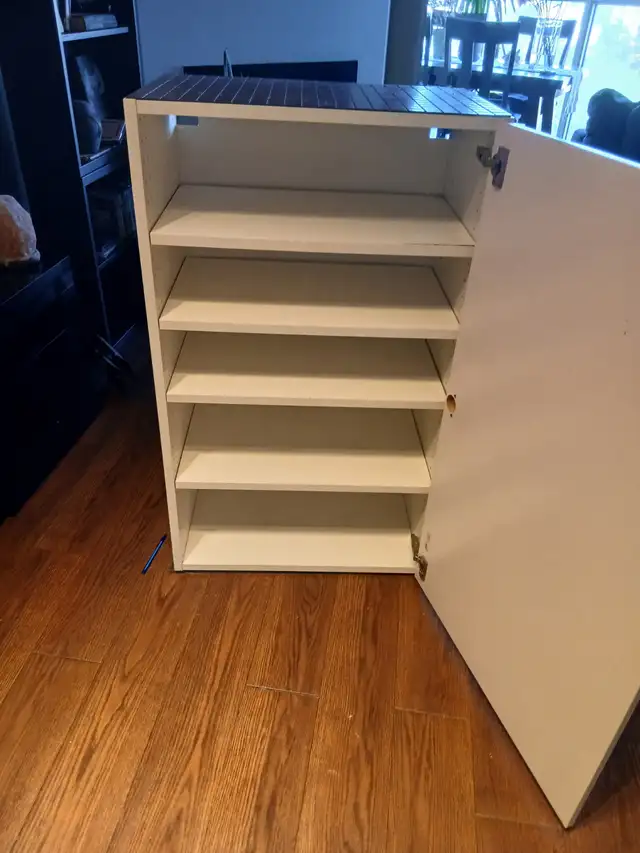 Wood storage cabinet