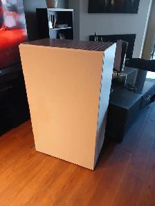 Wood storage cabinet