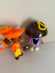 2 POUPÉES NEUVES DE 4'DE HAUT, DORA ORANGE: $5.00 CHACUNE - Photo 2