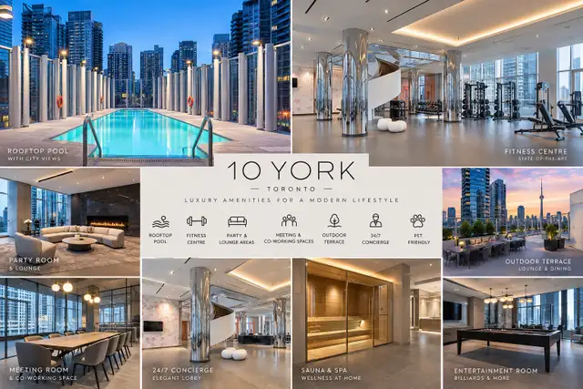 Luxury 1 Bedroom at Ten York | High Floor | Stunning Lake Views