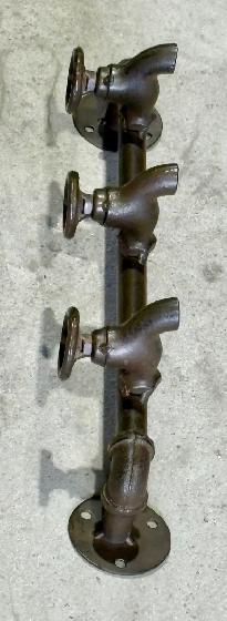 Industrial-Style Cast Iron Wall Hook (w Three Faucet Spigots) - Photo 4