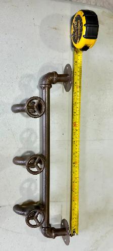 Industrial-Style Cast Iron Wall Hook (w Three Faucet Spigots) - Photo 5