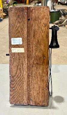 Antique Oak Wood Wall-Mounted Telephone (w Rotary Operation) - Photo 5