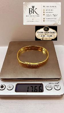 21k  yellow Gold Bracelet  # R 29 - Photo 6