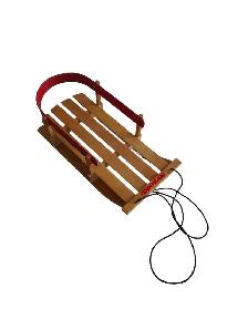 Vintage Torpedo Wooden Baby Pull Sled