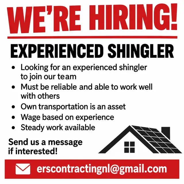 Shingler Wanted