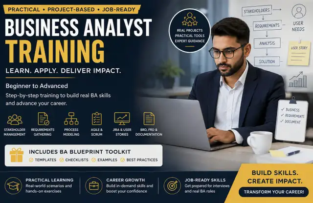 Business Analyst / BSA /QA Practical Training with Real Projects
