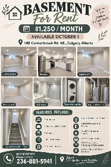 Basement  for rent