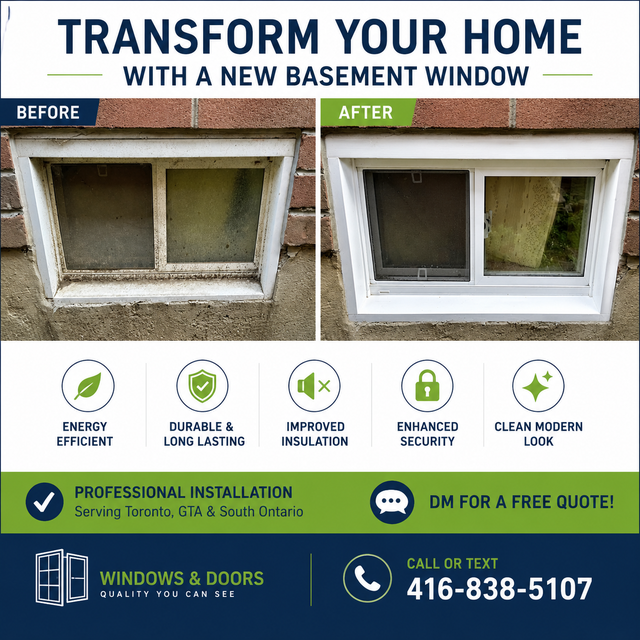Basement windows installed