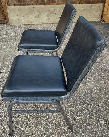 Two metal stackable chairs. - Photo 2