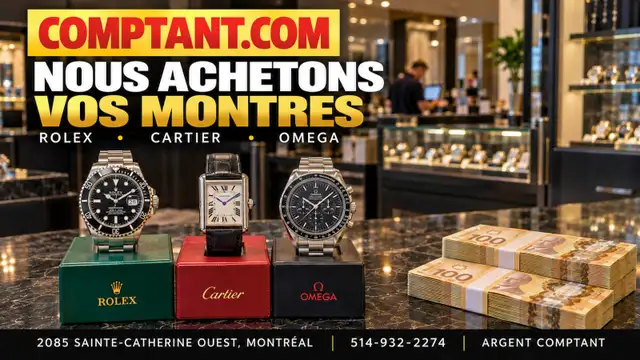 ACHAT ROLEX CARTIER OMEGA – Cash 2085 Ste-Catherine