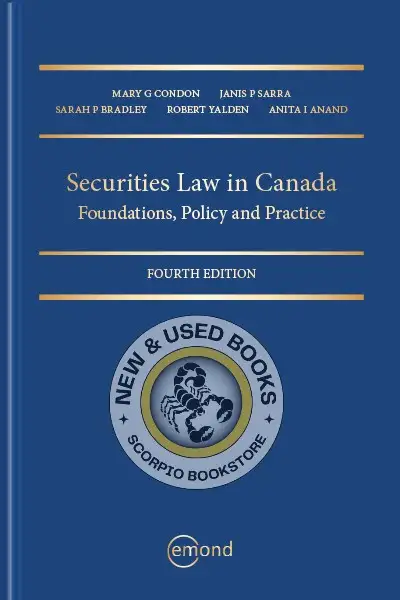 Securities Law in Canada 4th edition Mary Condon 9781774627808