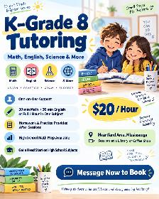 Tutoring for Kindergarten to Grade 8Helping students build