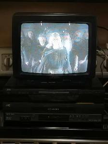 Video Game System 13' Citizen CRT JVC VHS & JVC CD/DVD