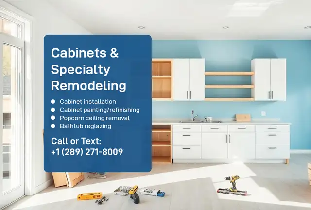 Cabinet Installation & Refinishing Work