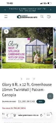 glory 12x8 greenhouse by canopia - Photo 2