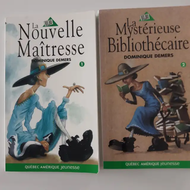 SÉRIE2 ROMANS NEUFS ADO 9à12ans DE DOMINIQUE DEMERS: $10.00 LES2