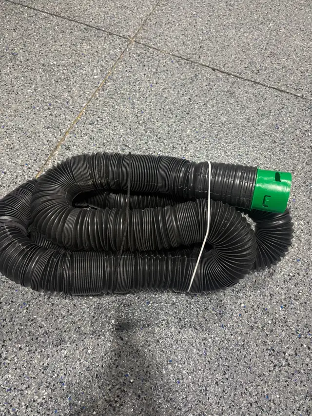 25 Ft. flexible drainage pipe with coupler,  $20.
