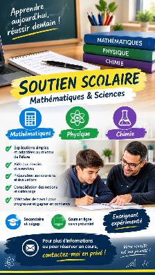 SOUTIEN SCOLAIRE – MATHÉMATIQUES, PHYSIQUE & CHIMIE