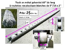 Roulette en métal 2’’ ½ diamètre x 1’’ ½. à rainure de ½’’ - Photo 5
