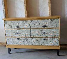 refinished dresser