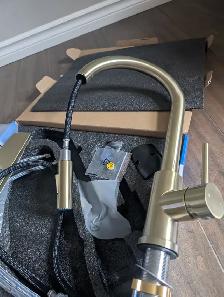 Brand New Gold Pull Out Kitchen Faucet For Sale - Photo 6