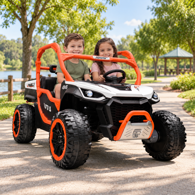 Kids Farmer Buggy. 24V, 4X4, Rubber Wheels, Electric Dump Bed