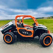 Kids Farmer Buggy. 24V, 4X4, Rubber Wheels, Electric Dump Bed - Photo 2