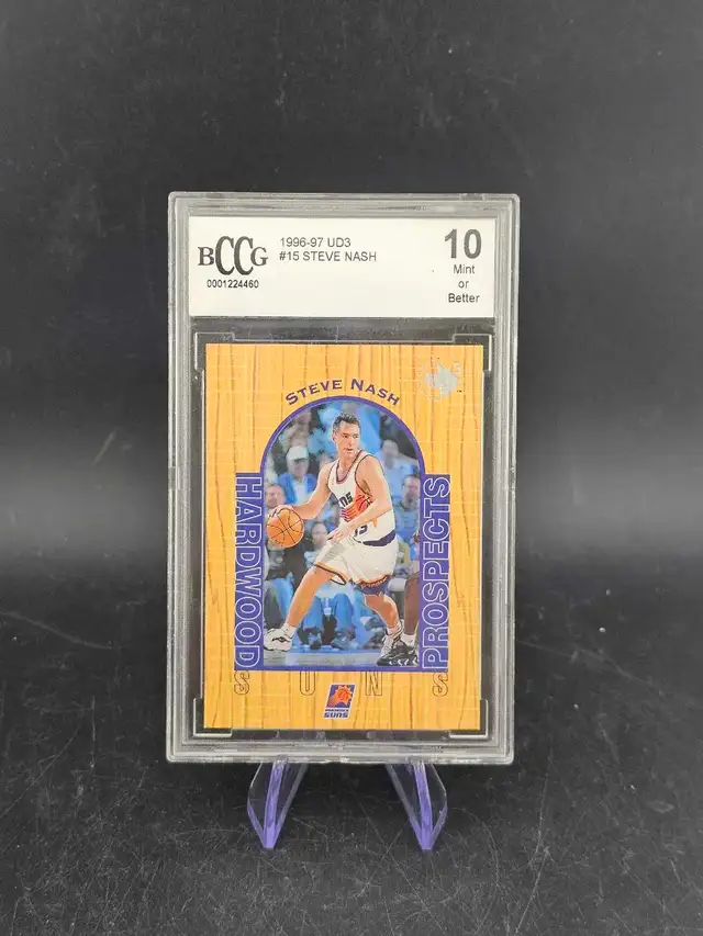 Steve Nash 1997 Upper Deck Hardwood Prospects Beckett Graded 10