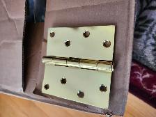 Polished Bright Brass Door Hinges
