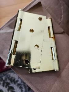 Polished Bright Brass Door Hinges - Photo 2