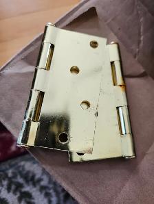 Polished Bright Brass Door Hinges - Photo 3