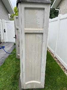 two Vinyl outdoor garden and tool sheds $100 each - Photo 3